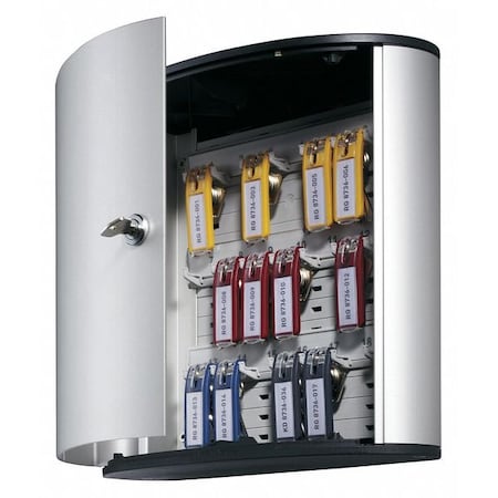 Key Box, 18 Keys, Single Key, Aluminum, Wall MPN:195123
