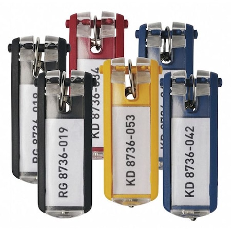 Key Tag, Multi-Color, Plastic, Open/Close, Unfinished 6 PK MPN:195700