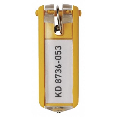 Key Tag, Yellow, Plastic, Open/Close, Unfinished 6 PK MPN:195704