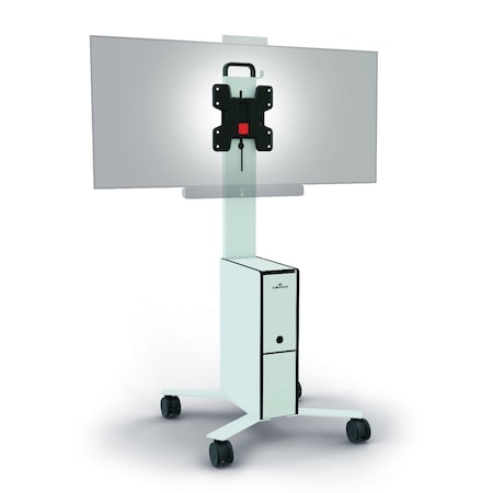 Mobile TV Cart Coworkstation, White MPN:370202