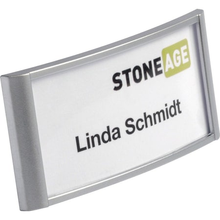 Badge Holder, Magnetic, Silver, PK10 MPN:854223