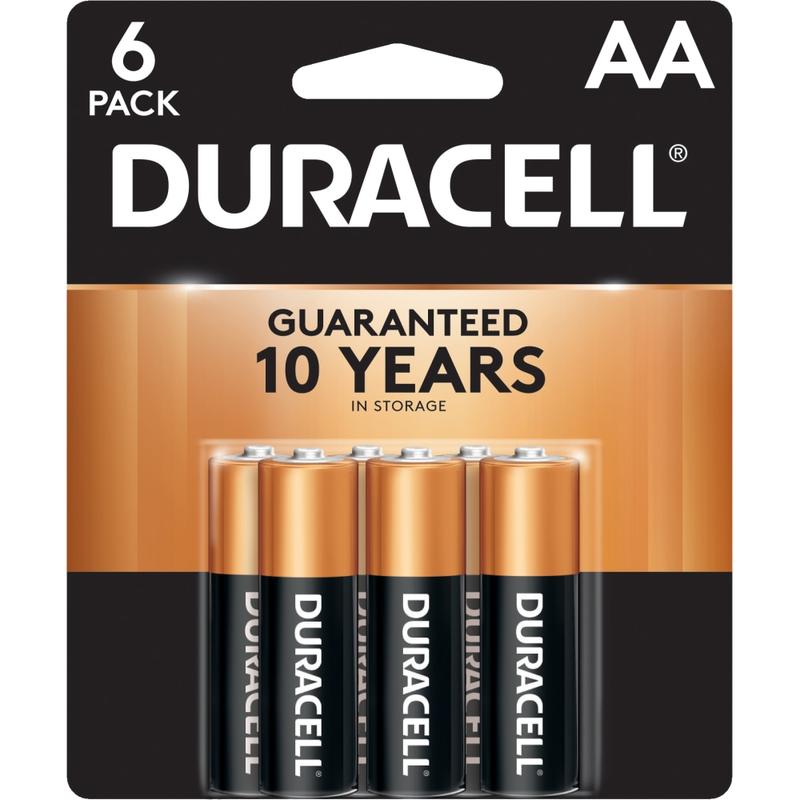 Duracell Coppertop AA Alkaline Batteries, Pack Of 6 (Min Order Qty 11) MPN:MN1500B6Z