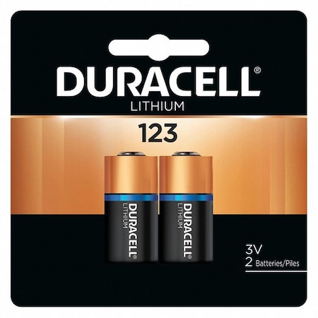 Duracell ULTRA DL123 Camera Battery - For Camera - Battery Rechargeable - 1550 mAh - 3 V DC, PK2 MPN:DL123