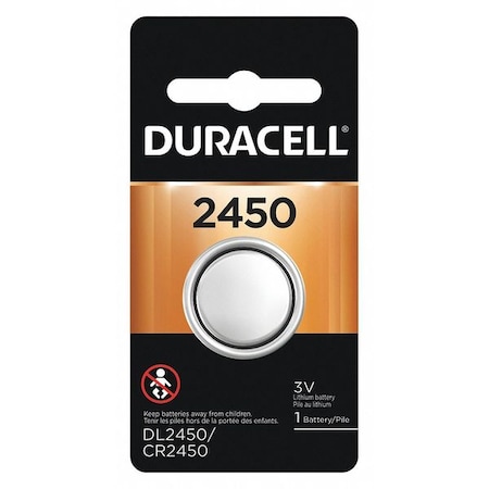 Lithium Coin Cell Battery, 2450, 3V MPN:DL2450BPK