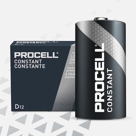 Procell Constant D Alkaline Battery, 1.5V DC, PK12 MPN:PC1300