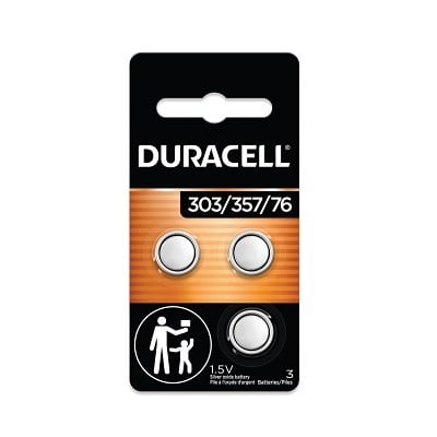 Duracell 303/357/76 Silver Oxide Battery MPN:D303/357/76B3PK