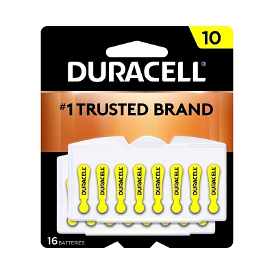 Duracell Hearing Aid Size 10 16PK MPN:DURDA10B16ZM10