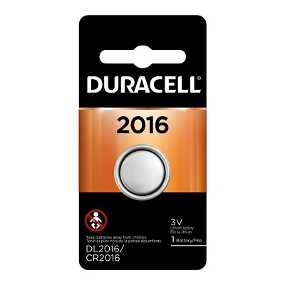 Duracell 2016 3V Lithiumcoin Battery 1 Ea/Pk MPN:DURDL2016BPK