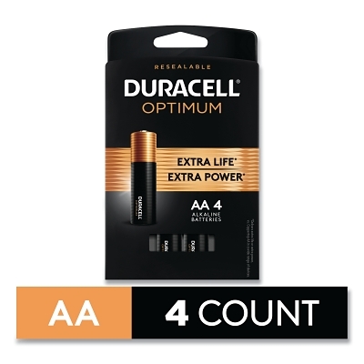 Duracell Optimum Alkaline Batteries Aa 4/Pk MPN:DUROPT1500B4PRT