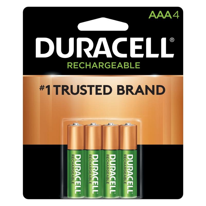 Duracell Rechargeable AAA Batteries, Pack Of 4 (Min Order Qty 6) MPN:NL2400B4N001
