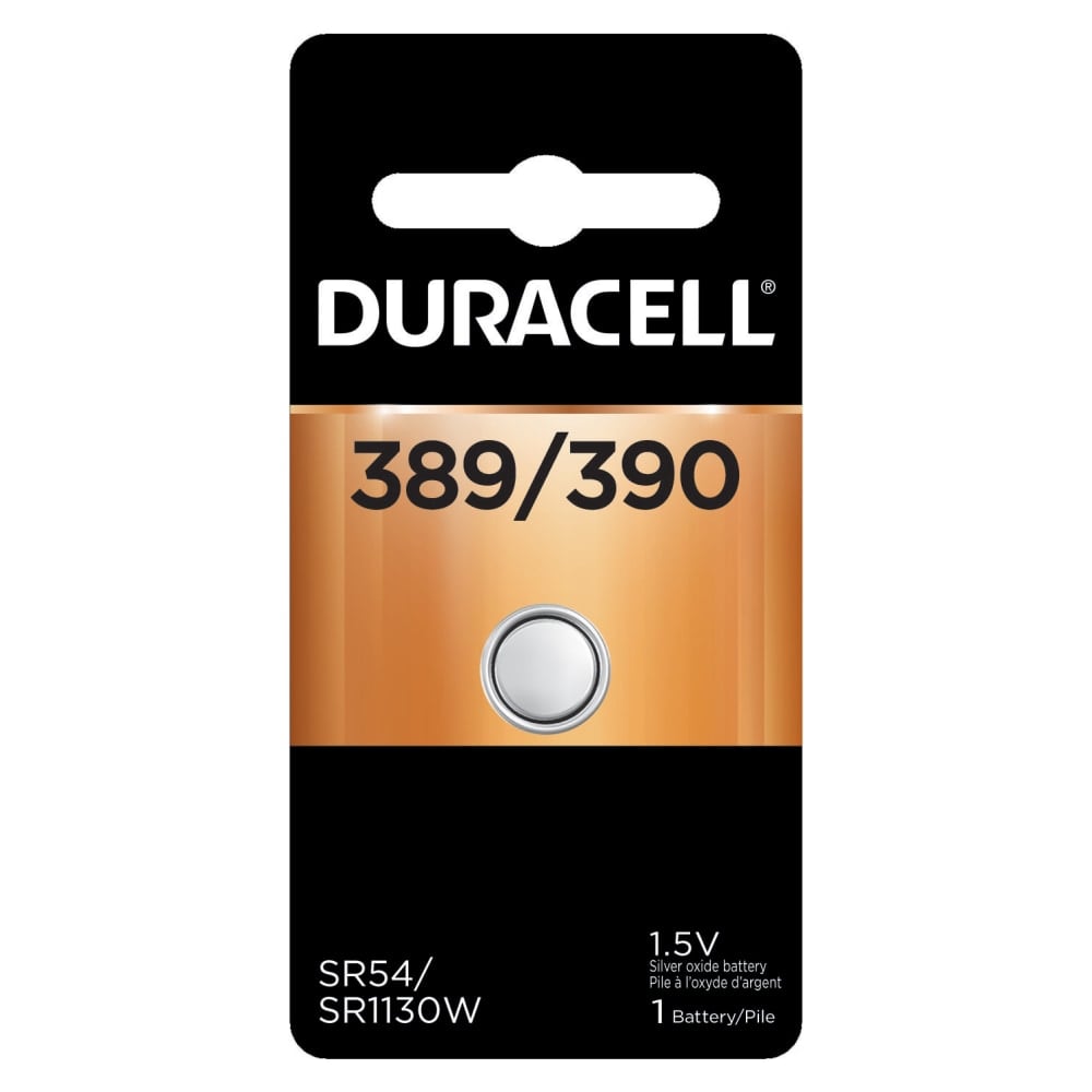 Duracell Silver Oxide 389/390 Button Battery, Pack of 1 (Min Order Qty 11) MPN:D389/390PK