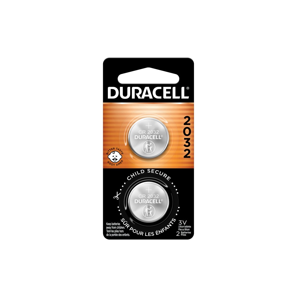 Duracell 3-Volt Lithium 2032 Coin Batteries, Pack Of 2 (Min Order Qty 35) MPN:DL2032B2PK