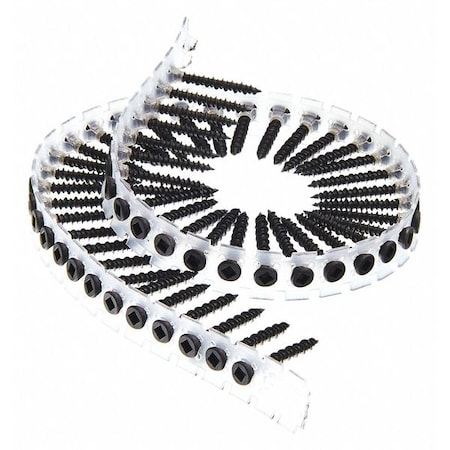 Drywall Screw, #7 x 1-5/64 in, Steel, Trim Head Square Drive, 4000 PK MPN:07Q125PBQ