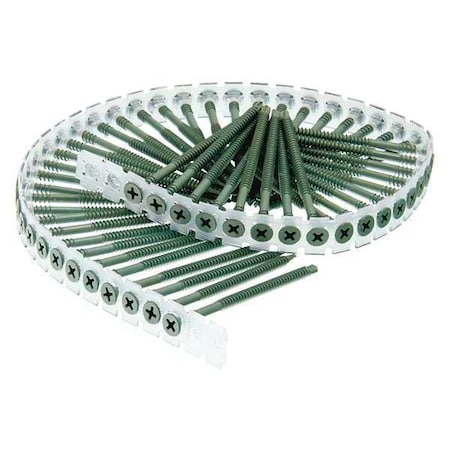 Drywall Screw, #8 x 2-53/64 in, Steel, Flat Head Phillips Drive, 1000 PK MPN:08C300WK