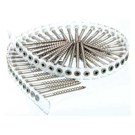 Drywall Screw, #8 x 2-1/2 in, Steel, Flat Head Square Drive, 800 PK MPN:08D250S