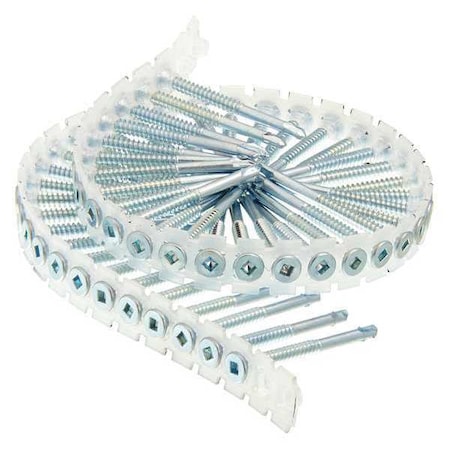 Drywall Screw, #8 x 2 in, Steel, Flat Head Square Drive, 1000 PK MPN:08G200CKLFPS