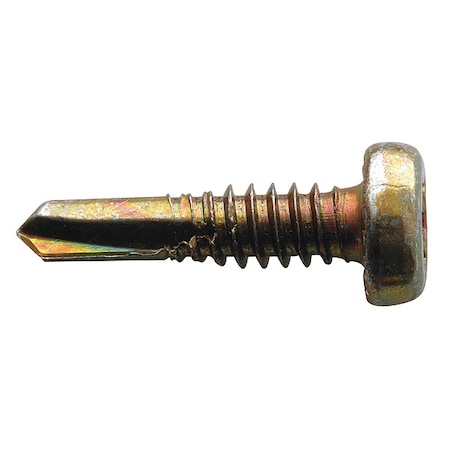 Drywall Screw, #10 x 3/4 in, Steel, Pan Head Square Drive, 8000 PK MPN:10M075YLFT4X