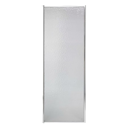 Pivot Shower Door, Obscured Tempered Glass, Aluminum/Silver Frame, 3/16 in Thick, 64 in H x 24 in W MPN:88.700