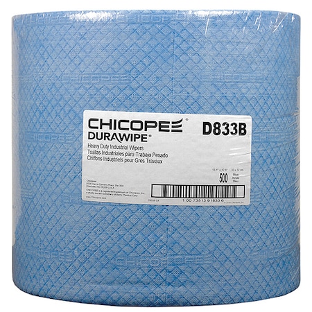 Durawipe 800 Wiper, Jumbo Roll, Blue MPN:D833B