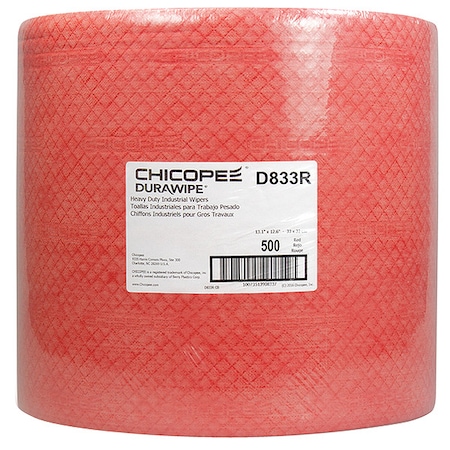 Durawipe 800 Wiper, Jumbo Roll, Red MPN:D833R