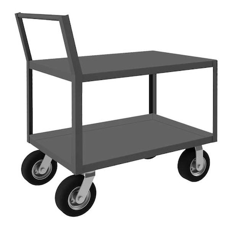 Low-Profile Utility Cart with Flush Metal Shelves, Steel, 1, 200 lb Load Capacity, 2 Shelves MPN:LDO-243641-2-8PN-95