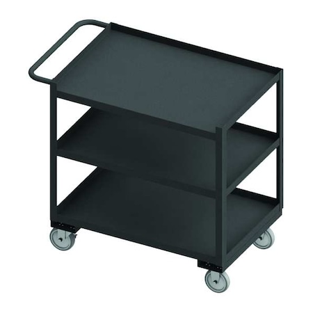 Stock cart, 3 shelf, top surface lips down, 1200 lb lips down MPN:RSC-2436-3-1TLD-95