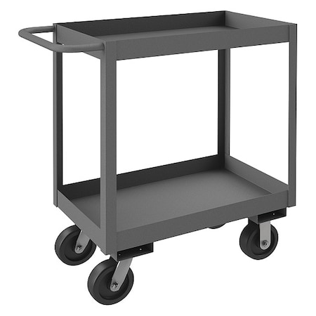 Cart, Steel, 3, 600 lb Load Capacity, 2 Shelves, 36 1/4 in L, 18 1/4 in W, 39 in H, Flat Handle MPN:RSC3-1830-2-3.6K-95