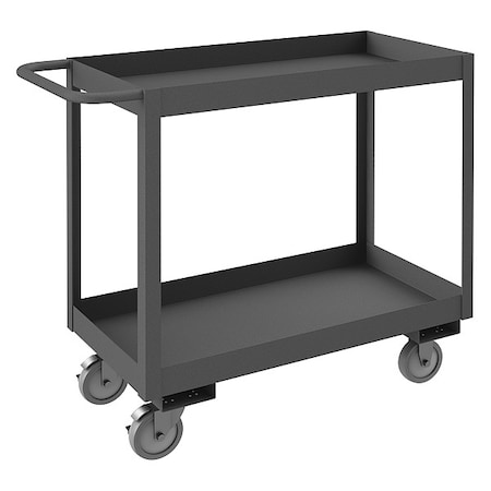Cart, Steel, 1, 200 lb Load Capacity, 2 Shelves, 36 1/4 in L, 18 1/4 in W, 37 6/8 in H, Flat Handle MPN:RSC3-1830-2-95