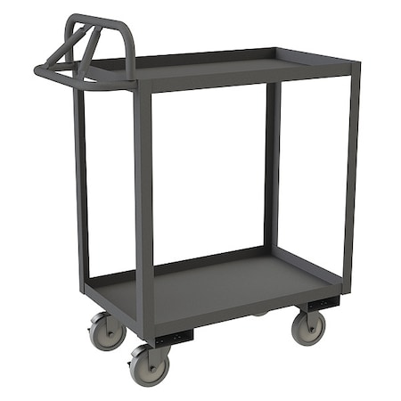 Cart, Steel, 1, 200 lb Load Capacity, 2 Shelves, 54 1/4 in L, 24 1/4 in W, 43 6/8 in H MPN:RSCE-2448-2-95