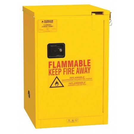 Flammable Safety Storage Cabinet, 4 gal, 1 Shelves, Steel, 17 1/2 in W x 23 1/4 in H x 18 1/4 in D MPN:1004S-50