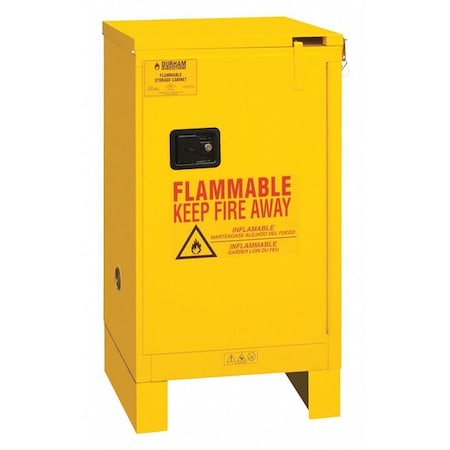 Safety Cabinet, Self Close, 16 gal., 16 gal, (1) Adjustable Shelves, 16 ga. Steel, 23 in W x 18 in D MPN:1016SL-50