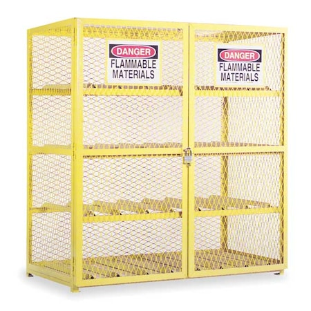 Gas Cylinder Cabinet, 60x30, Capacity 16 MPN:EGCC16-50