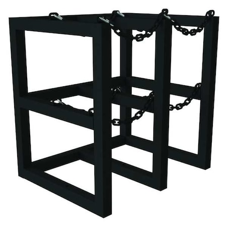 Gas Cylinder Rack, Steel Tubing, 24
