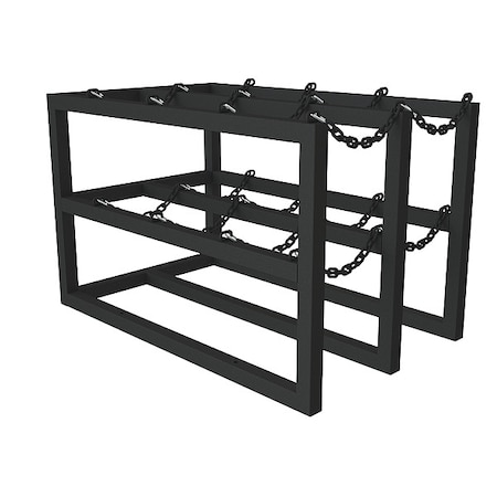 Gas Cylinder Rack, Steel Tubing, 48