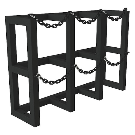 Gas Cylinder Rack, Steel Tubing, 12