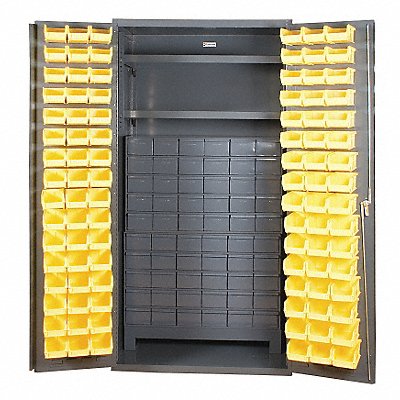 K4938 Bin Cabinet Gray 72 x36 x24 156YllwBns MPN:3501-DLP-60DR11-96-2S-95