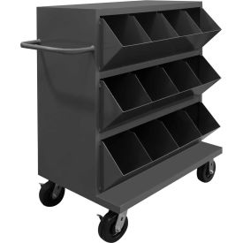 Durham Heavy Duty Steel Mobile Storage Bin MSB12-2036-95 - 12 Openings 36