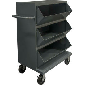 Durham Heavy Duty Steel Mobile Storage Bin MSB3-2036-95 - 3 Openings 36