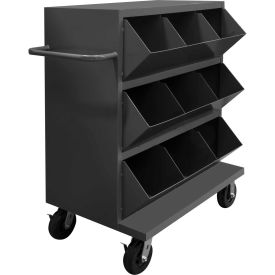 Durham Heavy Duty Steel Mobile Storage Bin MSB9-2036-95 - 9 Openings 36