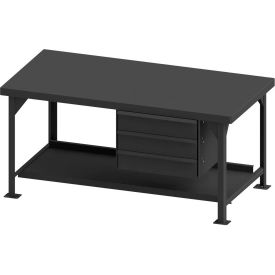 Durham Mfg. Storage Workbench W/ 3 Drawers Steel Square Edge 72