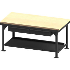 Durham Mfg. Storage Workbench W/ 2 Drawers Maple Square Edge 72