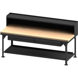 Durham Mfg. Storage Workbench W/ 2 Drawers & Riser Maple Square Edge 96