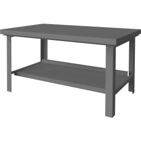 Durham Mfg. Standard Workbench W/ Shelf & Steel Square Edge 60
