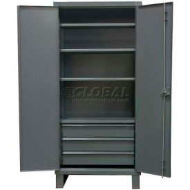 Durham® Heavy Duty Storage Cabinet w/ 3 Drawers & 4 Shelves 12 Gauge 36