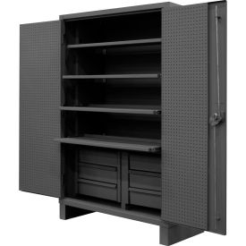 Durham® HD Pegboard & Shelf Cabinet w/ 6 Drawers 12 Gauge 48-3/16