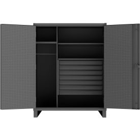 Durham® HD Pegboard & Shelf Cabinet w/ 2 Adj Shelves 12 Ga 60-3/16