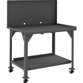 Durham Mfg.® Mobile Heavy Duty Workbench with Pegboard 48