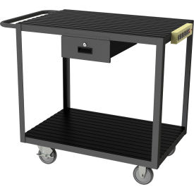 Durham Mfg.® Instrument Cart w/2 Shelves & Poly Casters 1200 lb. Cap 36