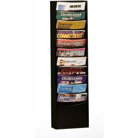 11 Pocket Vertical Literature Rack - Black 402-08