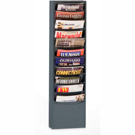 11 Pocket Vertical Literature Rack - Gray 402-95